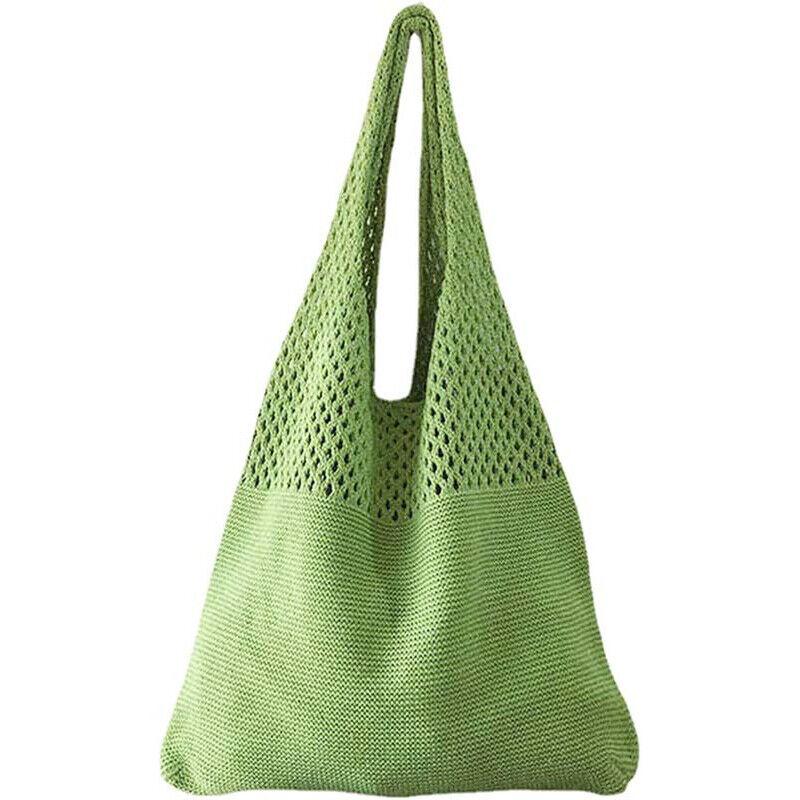 Vintage Knitted Shoulder Bag For Women, Elegant And Chic, Perfect For Daily Use, Large Capacity