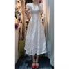 Summer Women's Clothing French High-end Sense Gentle Wind Temperament Foreign Gas Bubble Sleeves Waist Thin Dress Niche Design