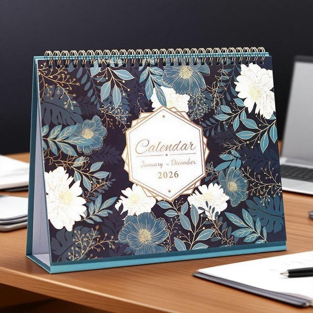 Thick Paper Standing Flip Calendar Portable Time Manegement Organizers  School Office Supplies