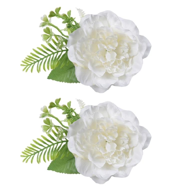 Pack of 2 Artificial Flower Curtain Clips Decorative Tiebacks Clasps Buckles Window Drape Holders Holdbacks Home Decors