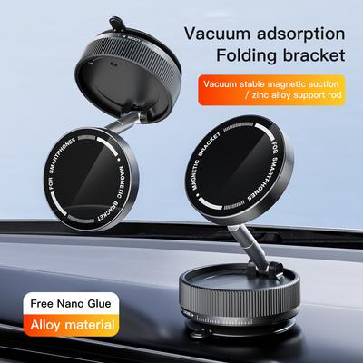 360° Adjustable Vacuum Magnetic Suction Cup Phone Mount, Hands-Free Magnetic Cell Phone Holder for Car/Gym/Mirror/Smoot