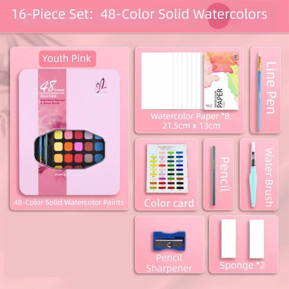 15/16Pcs Solid Pigment Watercolor Paint Set Watercolor Pigment Set  Starter Artists