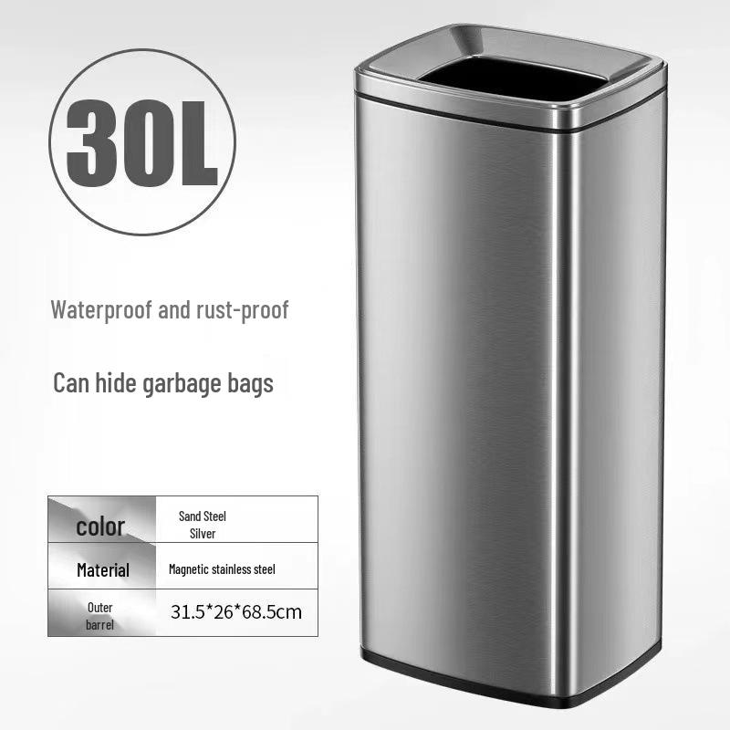 Stainless Steel Foot-Operated Bathroom Trash Can