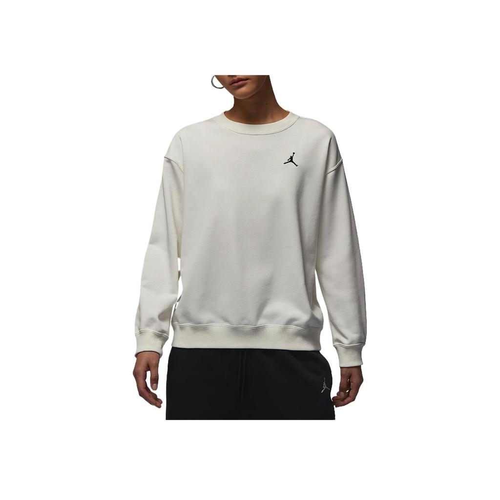 Jordan Jumpman Brooklyn Fleece Comfortable Breathable Simple Loose Drop Shoulder Sweatshirt Women Sweatshirt Sail-White HJ1354-133