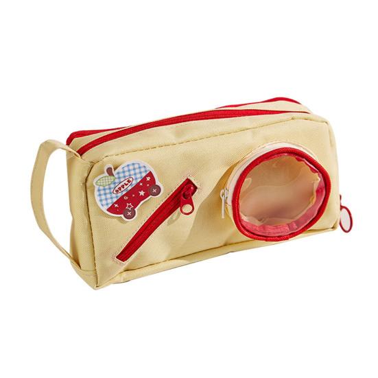 Large Capacity Pencil Case with Smooth Zipper and Hand Strap