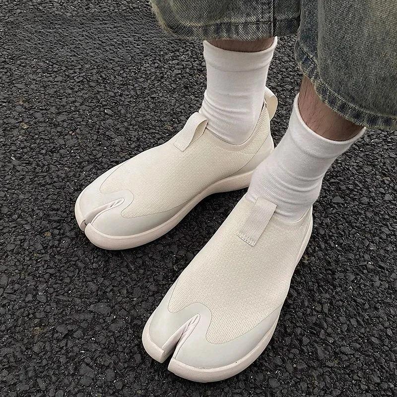 Tabi Shoes for Men and Women Breathable for Autumn 2026 Knit Mules for Couples Soft Soled Casual Split Toe Slippers Trendy 36-45