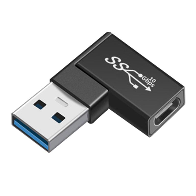 OTG Adapter USB 3.1 Type C Female To USB 3.0 Male Converter 10Gbps Type C to USB 3.0 90 Degrees Angled For USB C OTG Connector