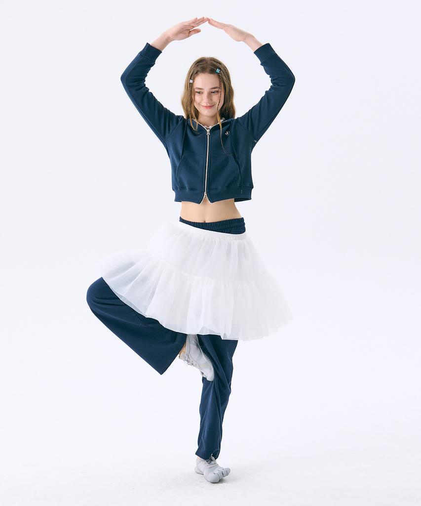 Junejune Space Mini Hood Zip-Up_Navy(Mini Hood Zip-Up_Navy)(