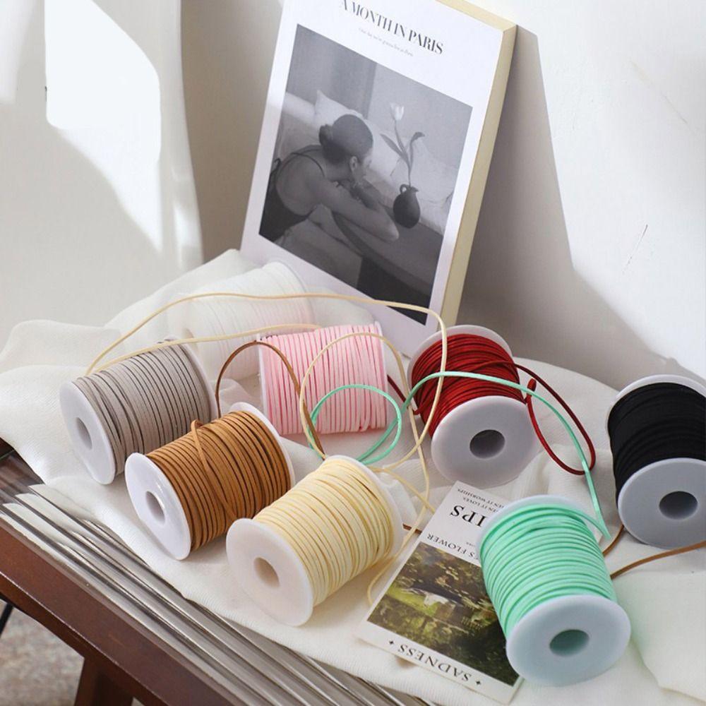 Handmade Leather Velvet Rope Korean Style Gift Packaging Rope Leather Roll Thread DIY