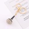 Elegant Rhinestone Microphone Car Keychain for Women