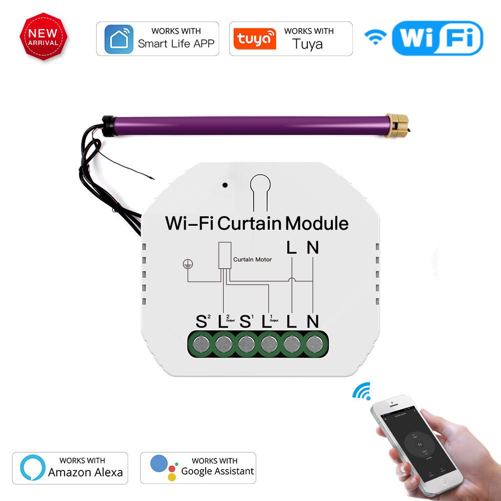

Graffiti Smart WiFi Curtain Switch with Remote Timer & Alexa Compatibility