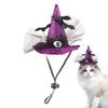 Neue Kreative Hüte für Katzen Hunde Halloween Kostüm Hexen Kopfbedeckung mit Augapfel Fledermaus Design Verstellbarer Kinnriemen Haustier Zubehör