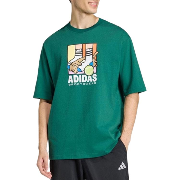Adidas Sports Casual Crew Neck Short Sleeve T-Shirt Men Tops KE4343