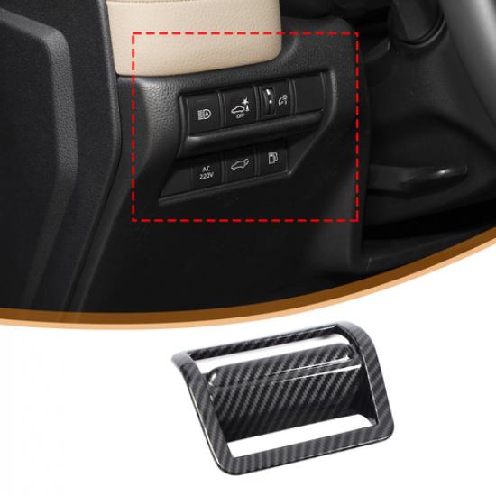 ABS Carbon fiber Headlight Switch Button Trim For Toyota Land Cruiser LC250 24+
