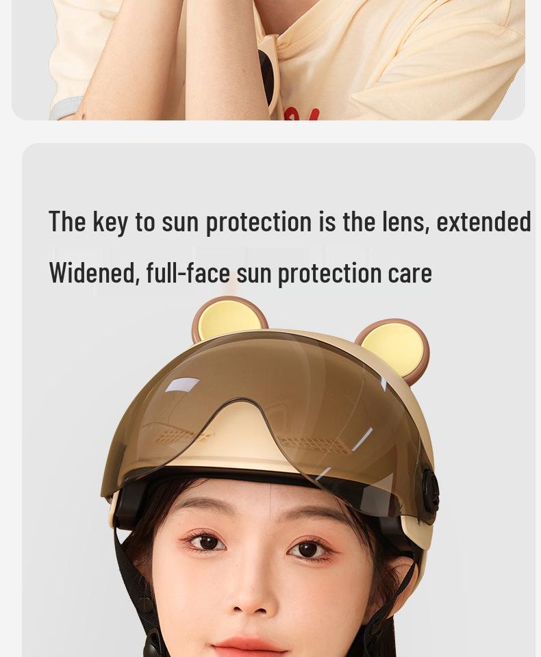 Certified Electric Motorcycle Safety Helmet for Men & Women, Gray, All-Season, Sun Protection