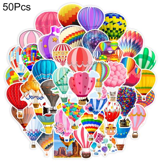 50Pcs/Set Graffiti Sticker Waterproof Phone Mark Left Air Tear-Resistant Hot Self-Adhesive Balloon Cartoon Case Handbook Decal