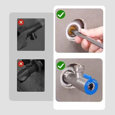 4 Points Pipeline Free Raw Material Belt Water Stop Valve Angle Valve Faucet Automatic Water Stop Anti-Leakage