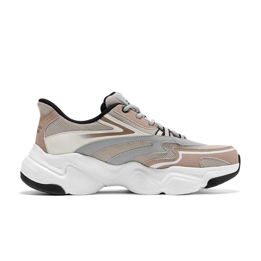 Skechers Bobs Sport Fashion Cómodas de Cuero Sintético Antideslizantes Resistentes al Desgaste Zapatillas de Running de Caña Baja para Hombre Blancas Marrones 118332-NTGY