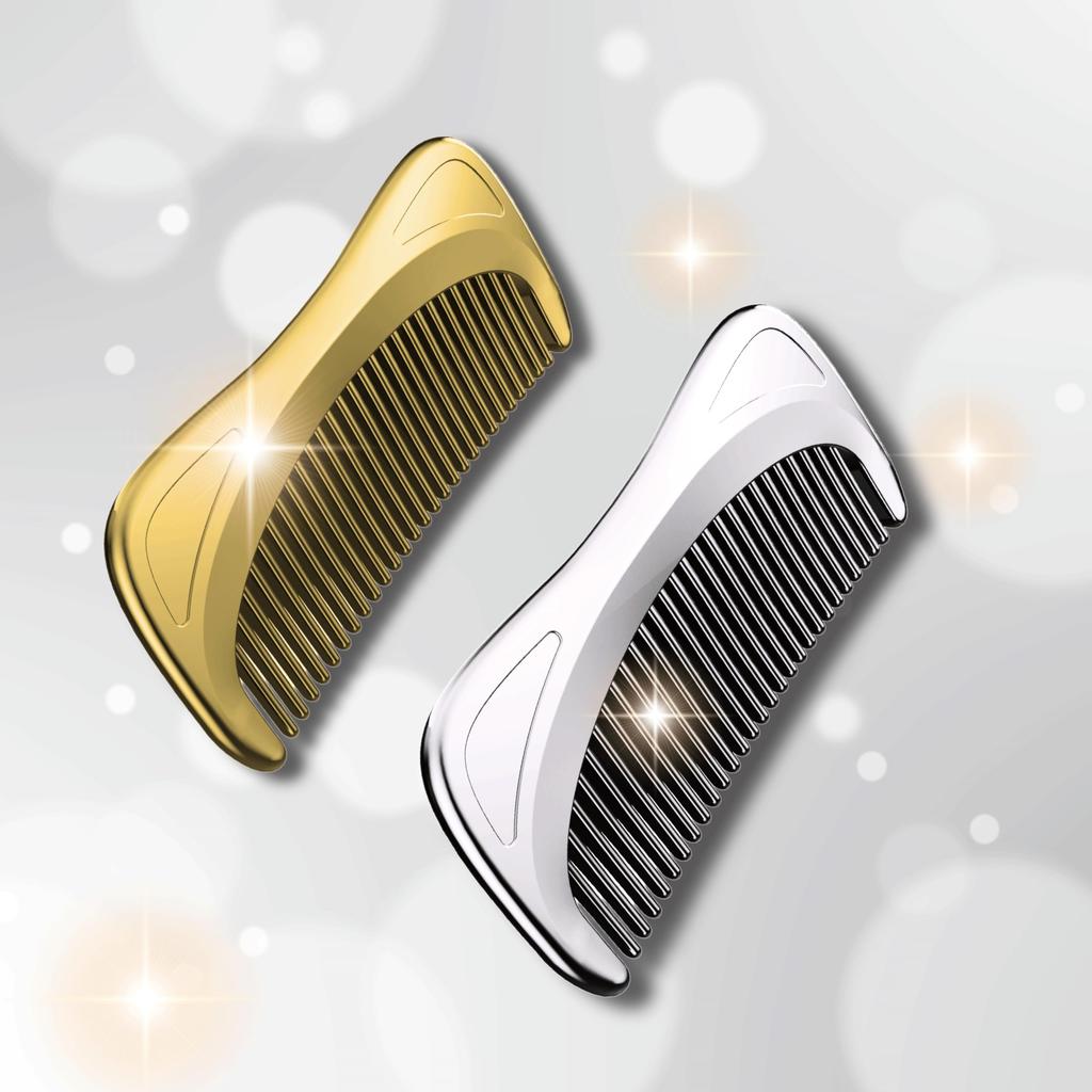 Sunrise Hair Comb with Special Chrome Plated Finish Hair Shine and Prevents Hair [Increases Static] Hairbrush, Comb, Gift, Silver, TW-SR101