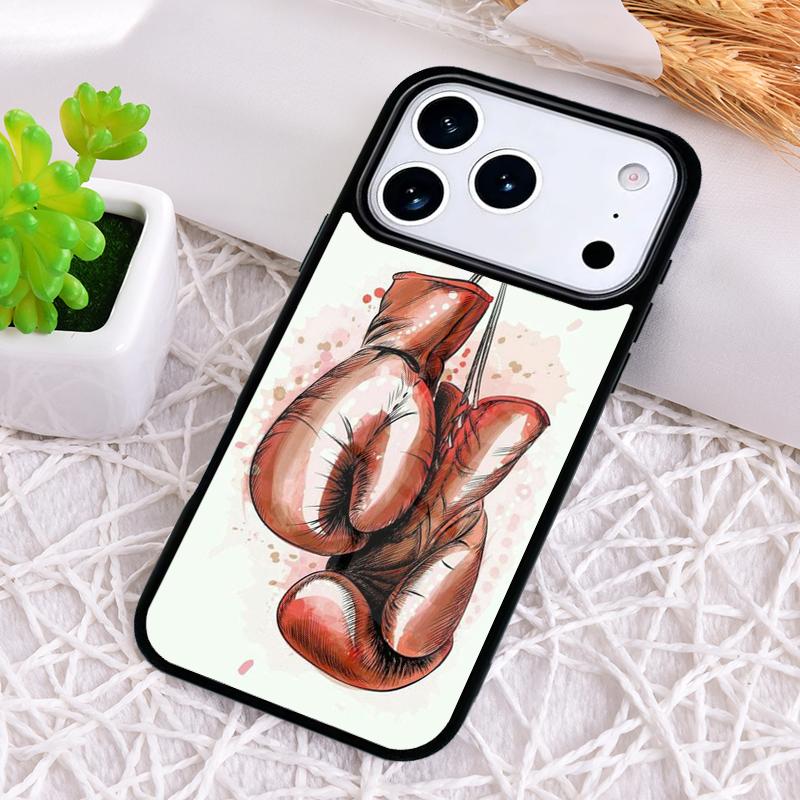 Boxing Gloves soft Phone Case for iPhone 17 Air 16 15 11 12 14 13 Pro Max Shockproof Cover