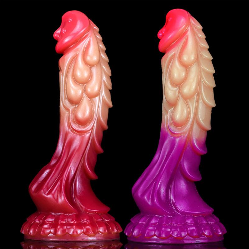 Kirin Jade Liquid Silicone Female Special-shaped Makeup Simulation Gradient Penis Sex Toys