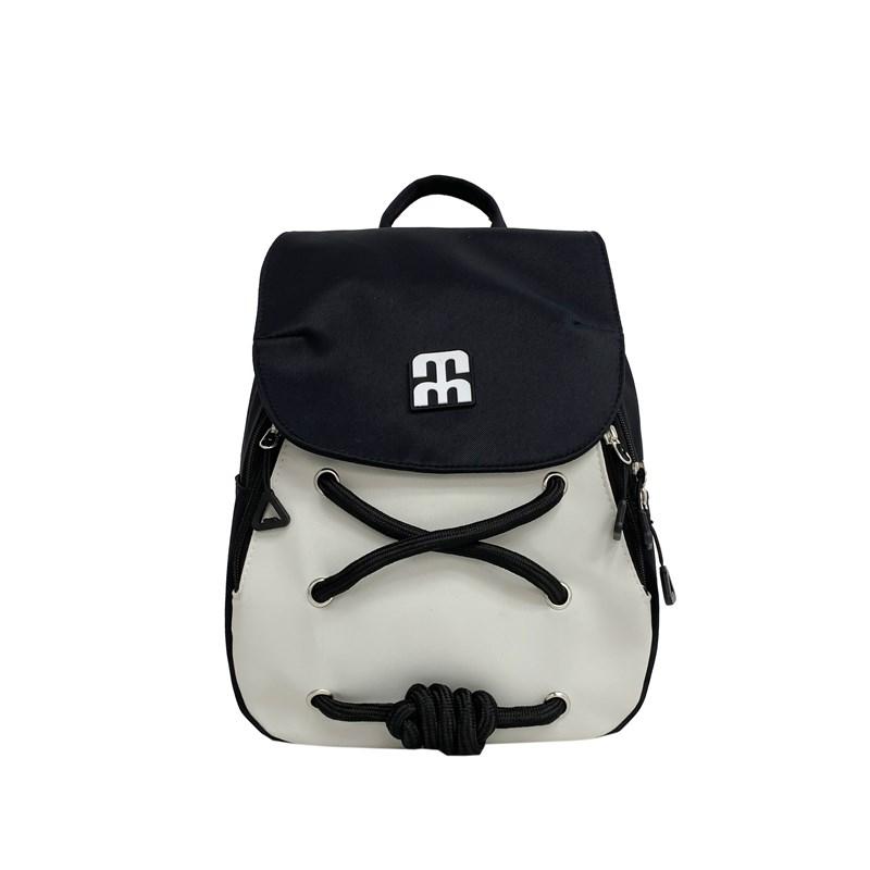 Small Backpack Simple Female Color Block Backpack Student Schoolbag