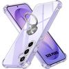 Coque Pour Samsung Galaxy S26 Plus, Protection Silicone Transparent Avec Anneau Rotatif Argenté