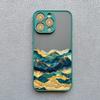 Gold And Blue Mountains Phone Case For iPhone 16 15 14 Pro Max Plus 13 12 Mini 11 Pro Max 7 8 Plus SE2 XR XS X Shockproof Covers