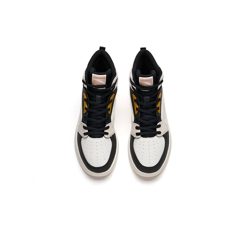 Anta Casual Abrasion Resistant Slip Resistant High Top Skateboard Shoes Women's White Pink Blue 122138071-2