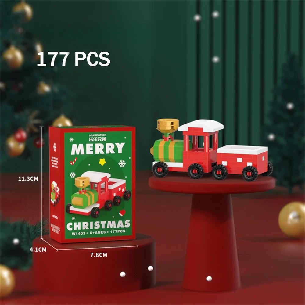 Knew Built Christmas Micro Mini Building Blocks Toys - Santa Claus, Christmas Tree, Reindeer, Snowman Elements - Perfect Gifts