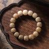 Natural Dragon Ridge Bodhi Bracelet with Straight Cut Single Strand, Exquisite Old-Style Buddhist Prayer Beads.