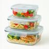 FOOD CONTAINER 3x Set of Rectangular Containers LUNCHBOX For Work Lunch