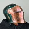 Barbuta Helmet Medieval Knight 18g Mild Steel LARP Cosplay Halloween Costume Barbuta Visored Warrior Helmet In Dual Tone