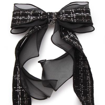 XPIER Noir épingle à cheveux en ruban tweed