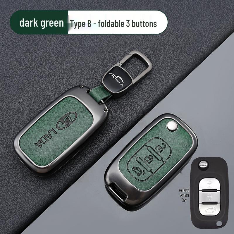 LADA Car Key Protective Metal Cover with Hanging Buckle - Kalina Niva
