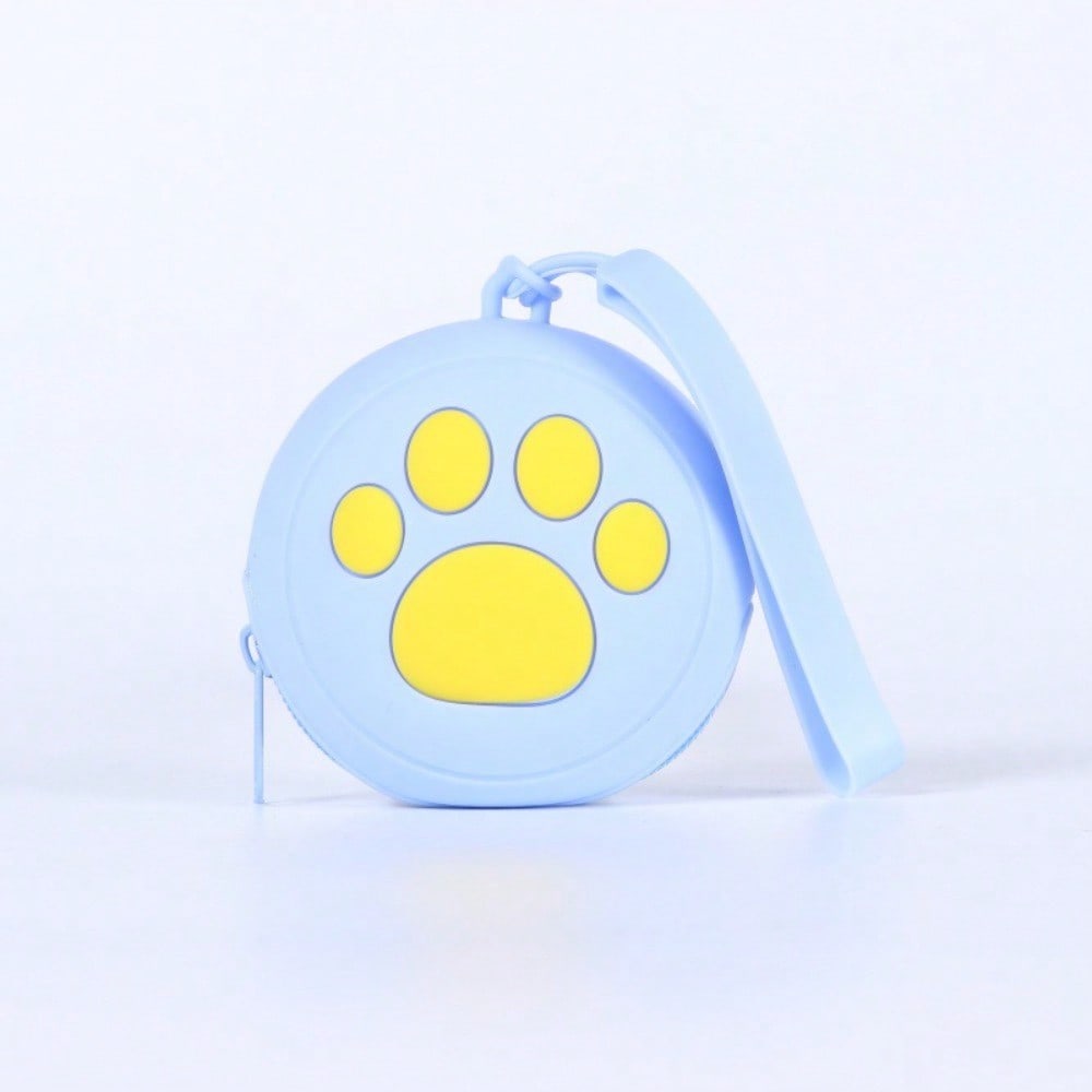 Portable Wrist Strap Storage Bag, Cute Key, Earphone Bag, Cartoon Cat Claw, Silicone Zipper, Change Storage Bag.