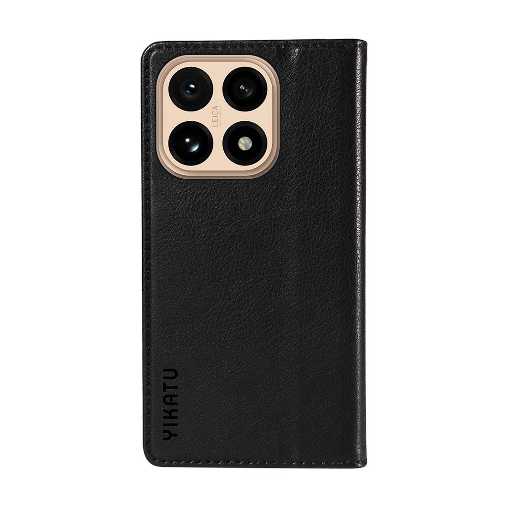 For Xiaomi 15T Wallet Case YIKATU YK-006 Magnetic Closure Leather Phone Cover Litchi Texture