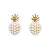Stylish Pearl Pineapple Stud Earrings