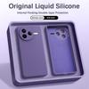 Square Original Phone Case for Xiaomi Poco F7 Pro Ultra F7Pro F7Ultra 5G Liquid Silicone Soft Basic Internal Flocking Back Cover