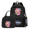 4-teiliges/Set Cartoon Anime K-Pop bedruckter Rucksack mit Federmäppchen Handtasche für Teenager Schüler Junge Mädchen Schultasche Schultasche Große Kapazität Reisetasche
