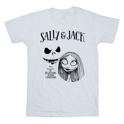 Maglietta in Cotone per Ragazzi The Nightmare Before Christmas Jack e Sally