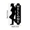 Metal Gentleman Wall Art Silhouette, Outdoor Indoor Home Decor Welcome Sign