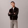 Calvin Klein Business Casual Letter Jacquard Color Block Small Stand Collar Knit Sweater Men Sweater 4LE306G