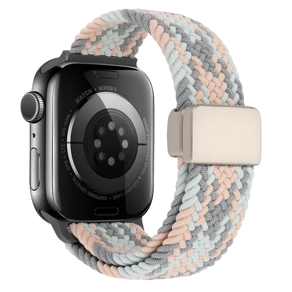 Watch Band For Apple Watch Series 10 Ultra 9 8 7 SE 6 5 4 3 2 1 46mm 49mm 45mm 44mm 42mm , Magnetic Clasp Nylon Adjustable Strap