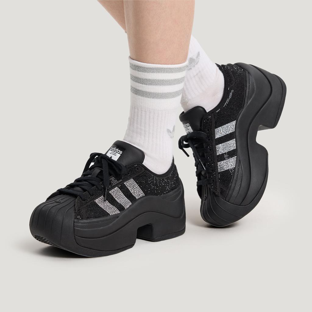 adidas Superstar Bold Rhinestone Black Silver (Women's)