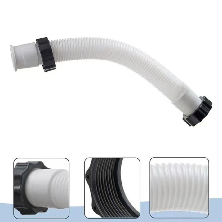 2Pcs Strong Plastic Pool Hose Quick Connect Design Over Ground Pool Hose Simple Installation Suitable for Above Ground