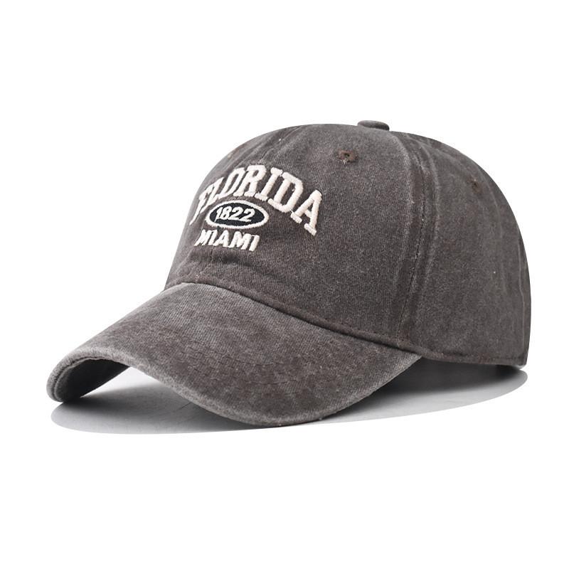 Letter Embroidery Florida Miami Baseball Cap Curved Brim Summer Travel Hats