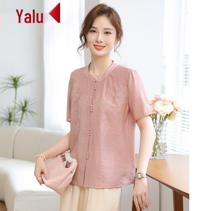 Yalu Middle-Aged Women's Summer Blouse Set