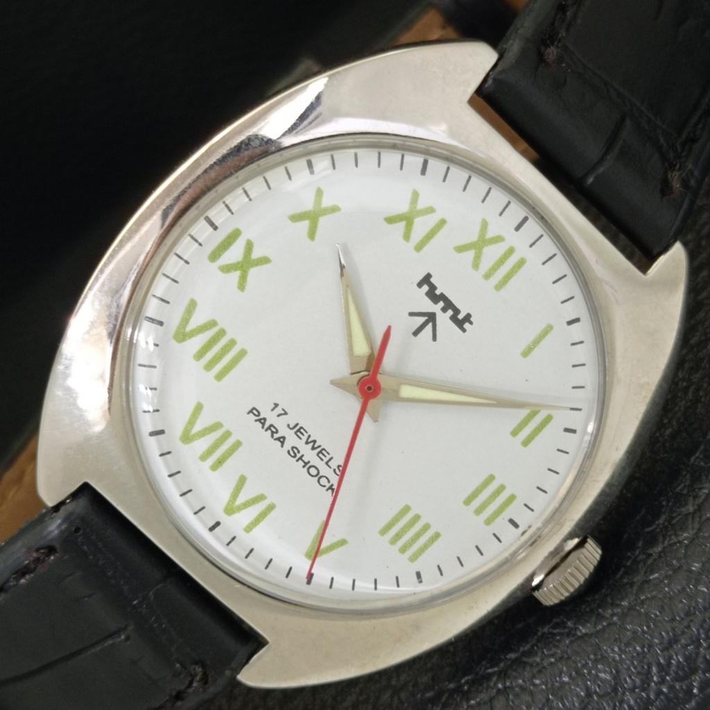

HMT HAND-WINDING INDIAN MENS VINTAGE ROMAN FIGURE WHITE DIAL WATCH a702844-1 R211-a702844