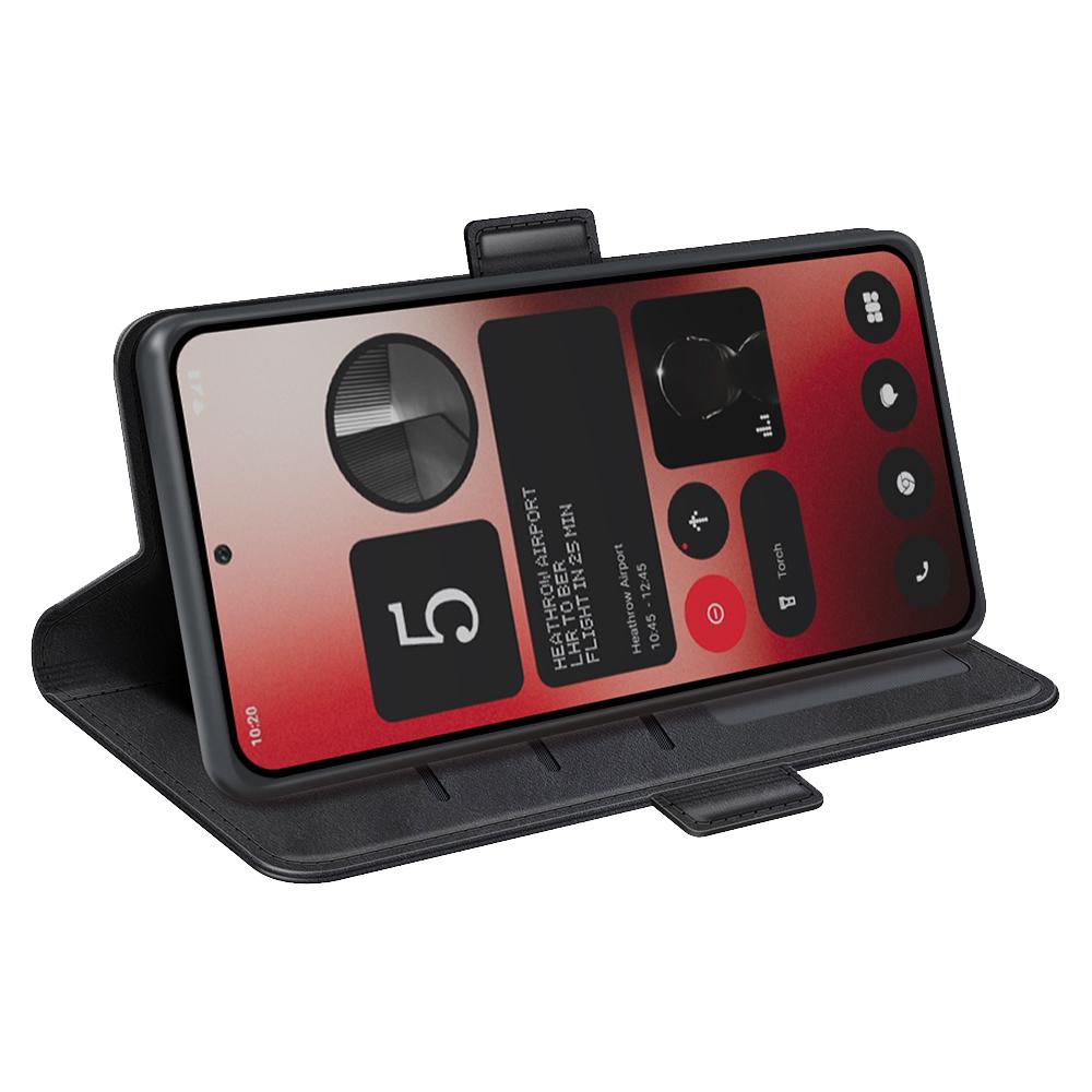 For Nothing Phone (2a) Plus/Phone (2a) Case Leather Adjustable Stand Smart Phone Cover with Dual Magnetic Clasp